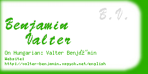 benjamin valter business card